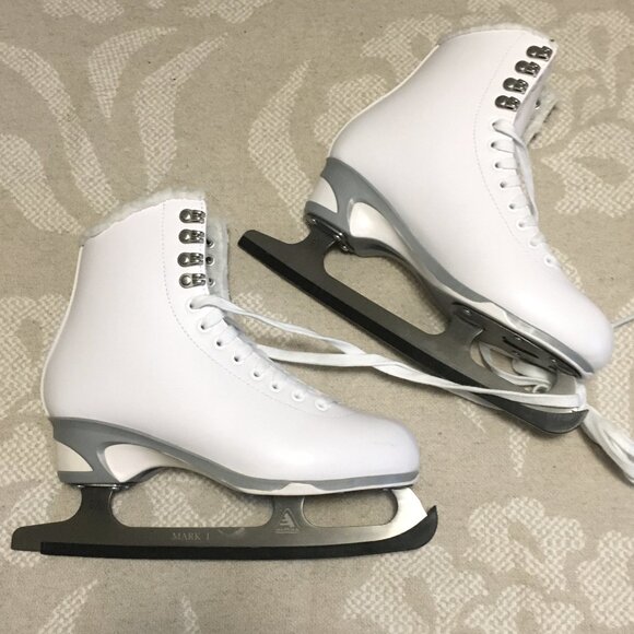 NIB Fleece-lined White Figure Senior Ice Skates - Picture 4 of 16